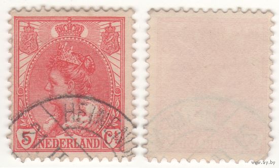 Нидерланды (Mi) NL 54 5 цент 1899-1935 год Queen Wilhelmina - (1880-1962) (2) (m35)