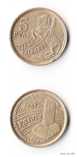 5 песет Испания 1997 года