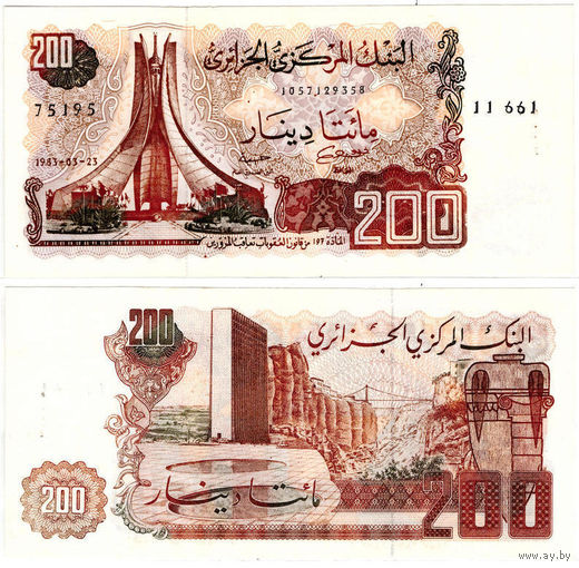 Алжир 200 динаров 1983 UNC