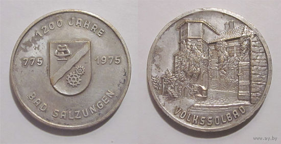 ГДР медаль настольная / памятная 1200 лет городу Volkssolbad