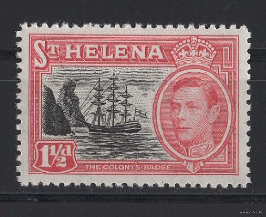 Остров Святой Елены / ST. HELENA 1949** 1,5d Георг VI (SG 150)