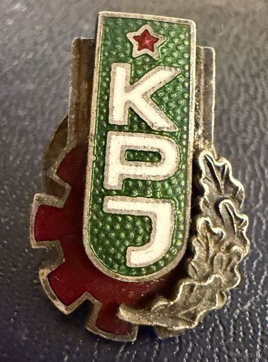 Знак СССР. Тяжёлый. ( Каунасский Политехнический Институт Литва Ранний  ). СЕРЕБРО