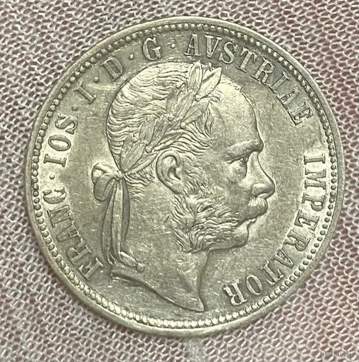 Монета 1 флорин 1892 год. Австро-Венгрия. Франц Иосиф I