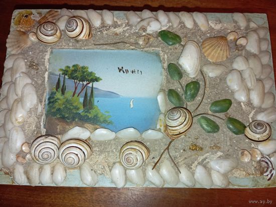 Шкатулка Крым  из ракушек СССР  .