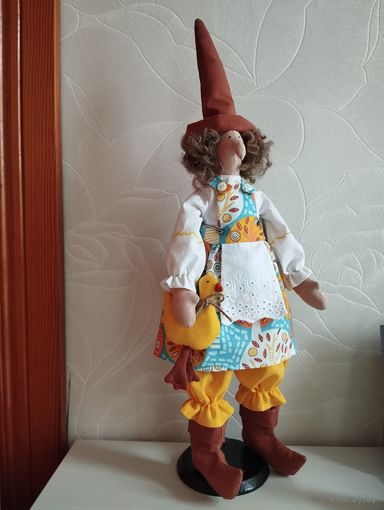 Ведьмочка Клара куколка ручной работы из текстиля высота 45см