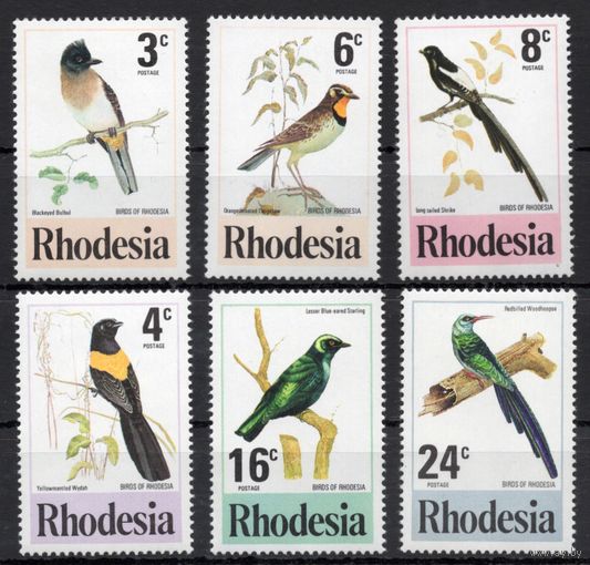 Родезия 1977. Птицы 6 марок (полная серия) Mi 188-193