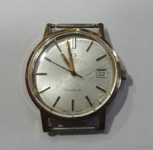 Часы мужские позолоченные "Omega caliber 1012 automatic" 70-е годы Швейцария. Не исправные. Оригинал.