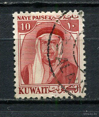 Британские колонии - Кувейт - 1958 - Шейх Абдулла аль-Сабах Аль Салим 10 N P - [Mi.131] - 1 марка. Гашеная.  (LOT GN2)-T3P44