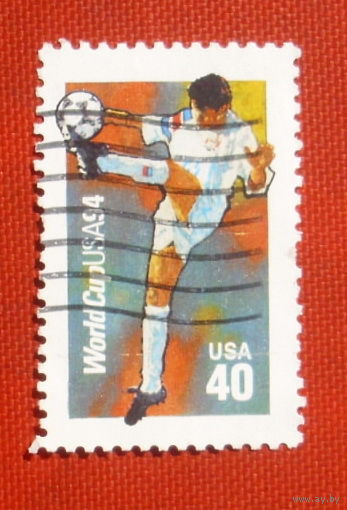 США. Футбол. ( 1 марка ) 1994 года. 4-20.
