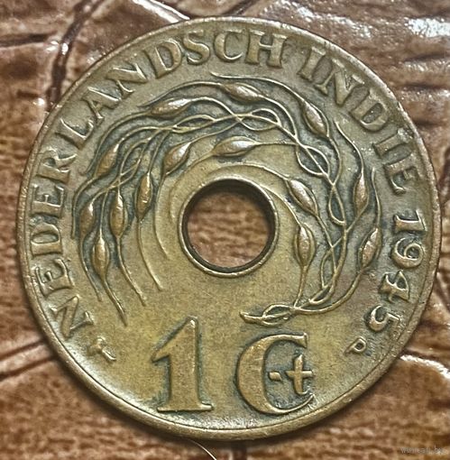 Монета 1 цент Голландская Ост-Индия. 1945 год.