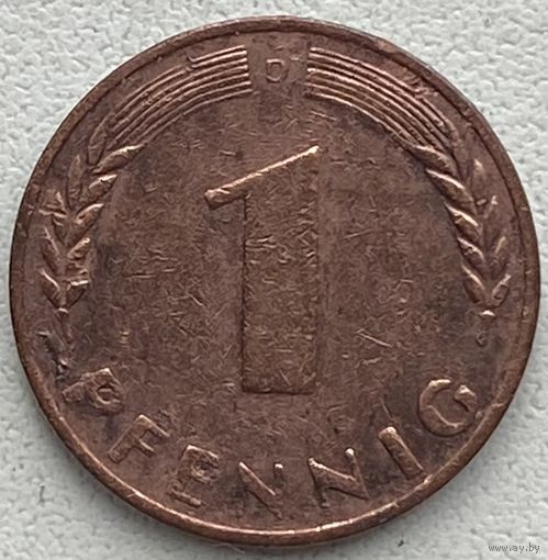 Германия 1 пфенниг 1950 г. D
