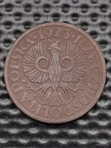 Польша II Республика(1919-1939) 5 грошей 1923г.(2), без мц.