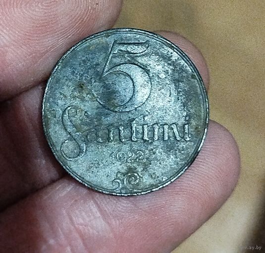 5 сантимов 1922