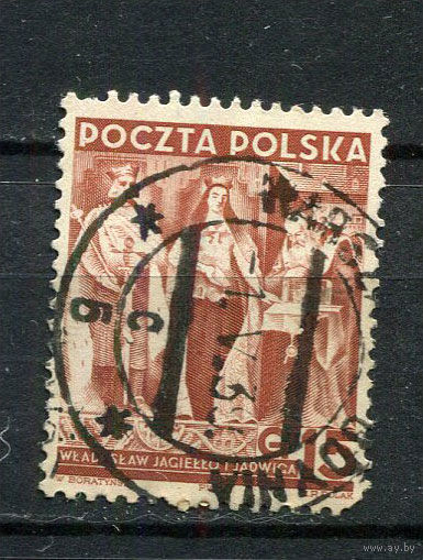 Польша - 1939 - Король и Королева - [Mi. 355] - полная серия - 1 марка. Гашеная.  (Лот 38HB)-T4P48