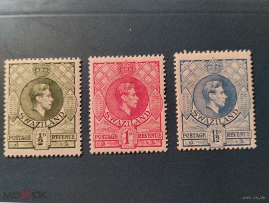 Брит. колония  Свазиленд. 1938 г. металлография, полная серия. 2 фото. см. условие.