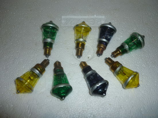 Ёлочные лампочки-фонарики. 8 шт. СССР.