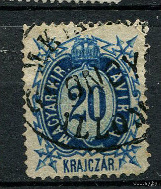 Венгрия - 1873 - Телеграфная марка 20К - [Mi.3t] - 1 марка. Гашеная.  (Лот 8AK)