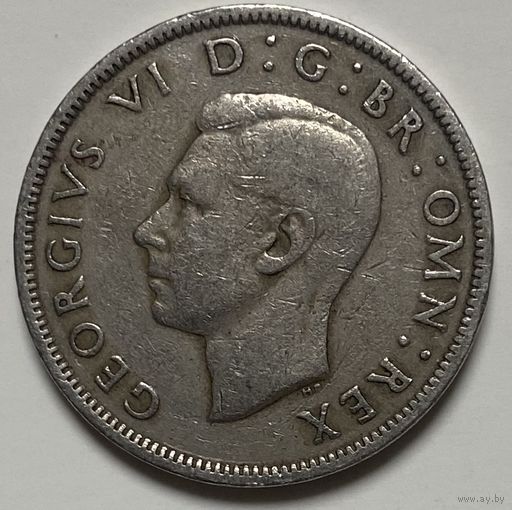 Монета 2 шиллинга. 1951 год, Великобритания. Георга VI.