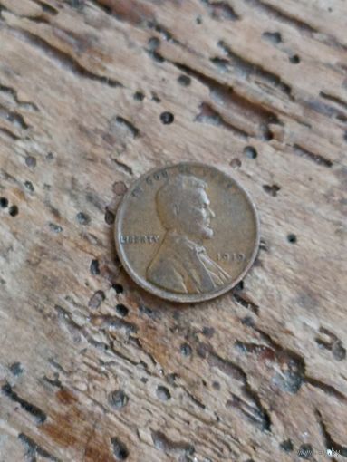 США 1 цент 1919 год