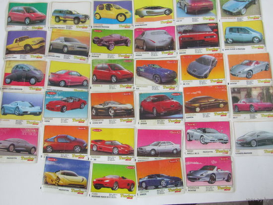 С рубля. Вкладыши и обёртки от жвачек Turbo super (Турбо супер). 53 шт.