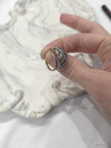 Лот С 1 РУБЛЯ! много лотов! Кольцо перо, винтаж, Женави