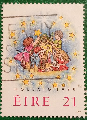 Ирландия 1989. Дети у рождественского вертепа
