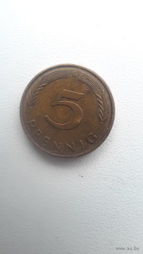 ФРГ  5 пфеннигов  1986 G .