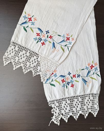 Старинный рушник лен вышивка 294 см