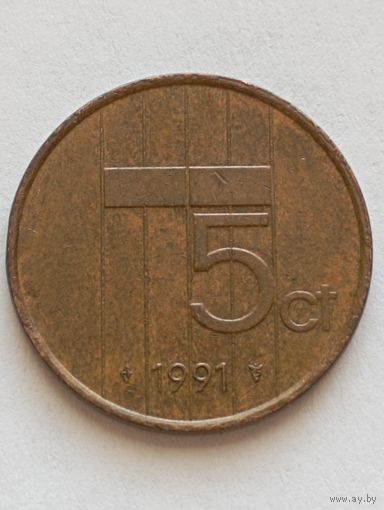Нидерланды. 5 центов 1991