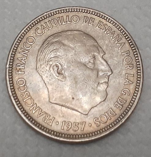 Испания 5 песет, 1957 (62 внутри звезды) (5-3-48)