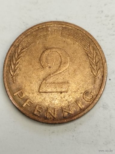 Германия 2 пфенинга 1972 F