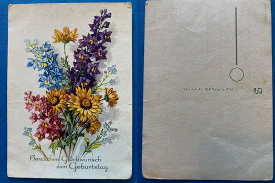 Открытка Германия цветы