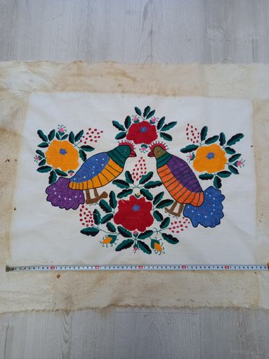 Картина вышитая старинная