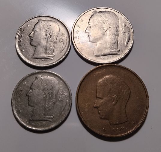 Бельгия. Лот монет 4 штуки