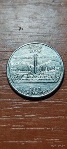 США Штаты и территории 25 центов (квотер) Юта 2007