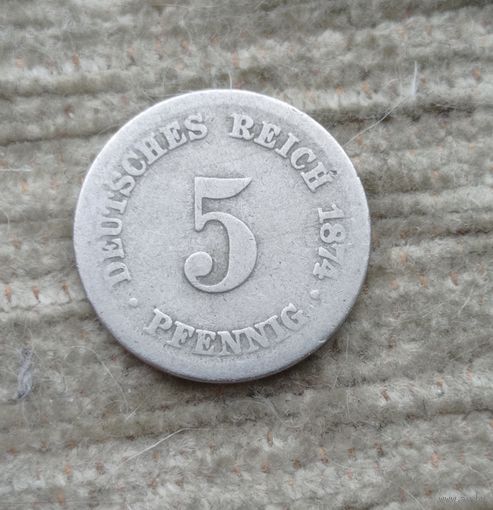 Werty71 Германия 5 пфеннигов 1874 F