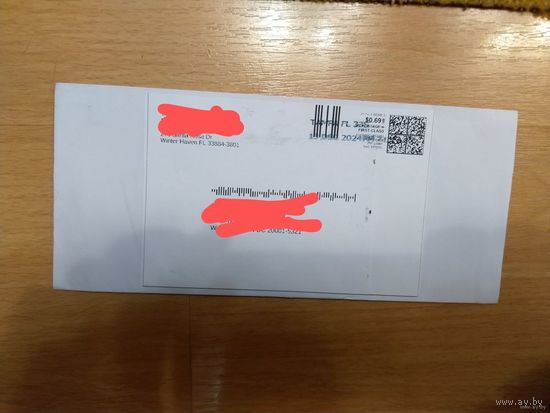 США простое письмо с маркой печатающего автомата