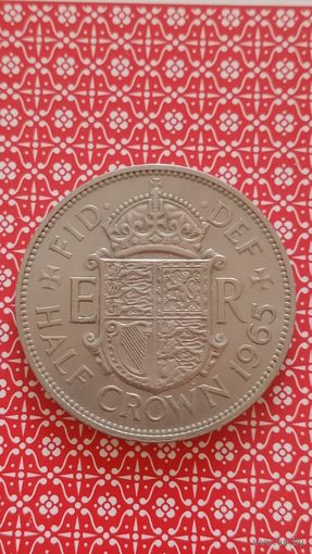Великобритания 1/2,пол кроны 1965