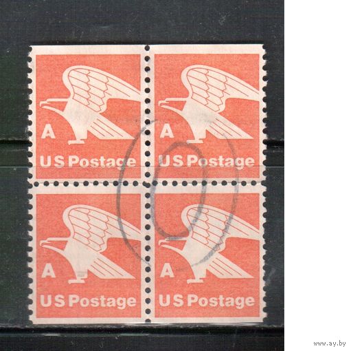 США-1978, (Мих.1341 D) , гаш. , Стандарт, Орел  (одиночка), кв.бл.