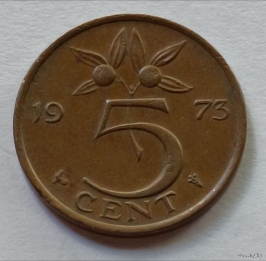 Нидерланды. 5 центов 1973 года.