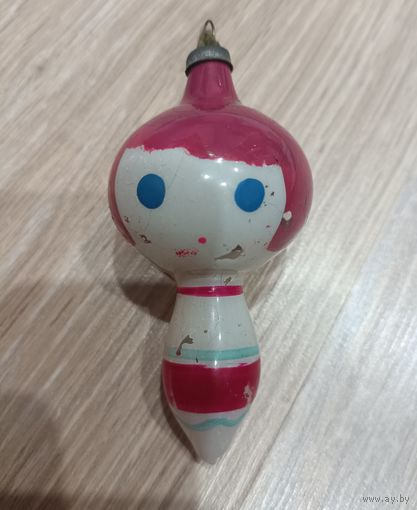 Елочные игрушки, стекло, редиска, девочка, гном