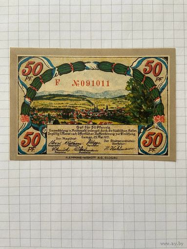 50 пфенигов (нотгельды) г. Германия.-2912