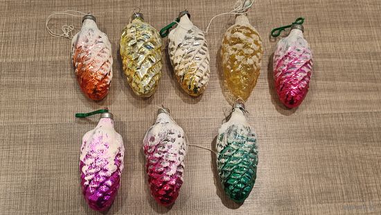 Елочная игрушка шишка 8 шт