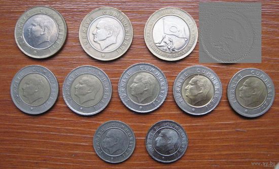 Турция. Набор 22 монеты.