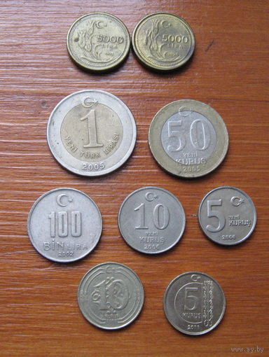 Турция. Набор 22 монеты.