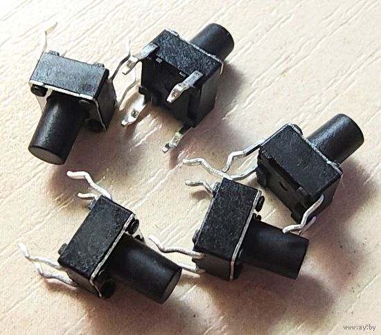 Кнопка ((цена за 25 шт)) 6 x 6 х 8 мм. Тактовая