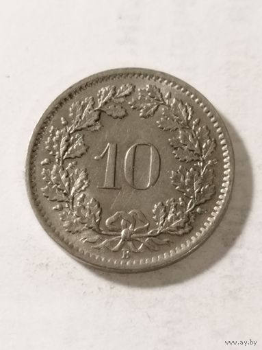 Швейцария 10 раппен 1965