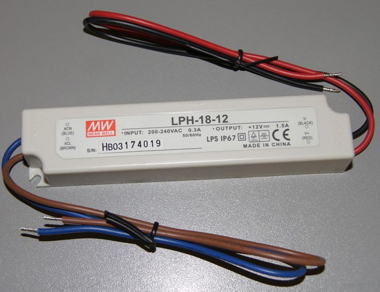 Блок питания LPH 18-12 12 В 18 Вт. MEAN WELL.