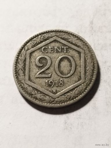 Италия 20 сентизим 1918
