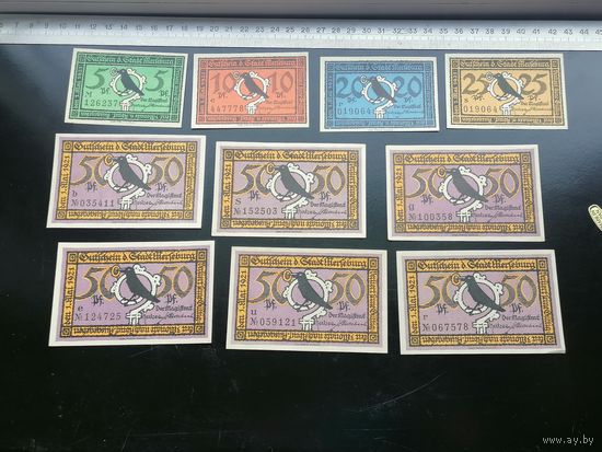 Германия-нотгельд  5 .10.20 . 25 .50 пфеннигов 1921   Мерзебург Merseburg